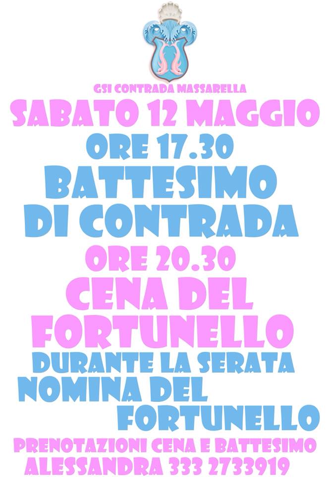 Fucecchio, Contrada Massarella: 12/05 “Cena del Fortunello”