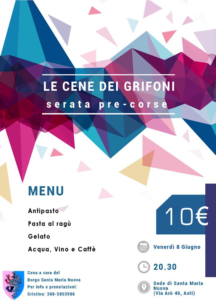 Palio di Asti, Borgo Santa Maria Nuova: 08/06 “Cenino Pre&nbsp;Corse”