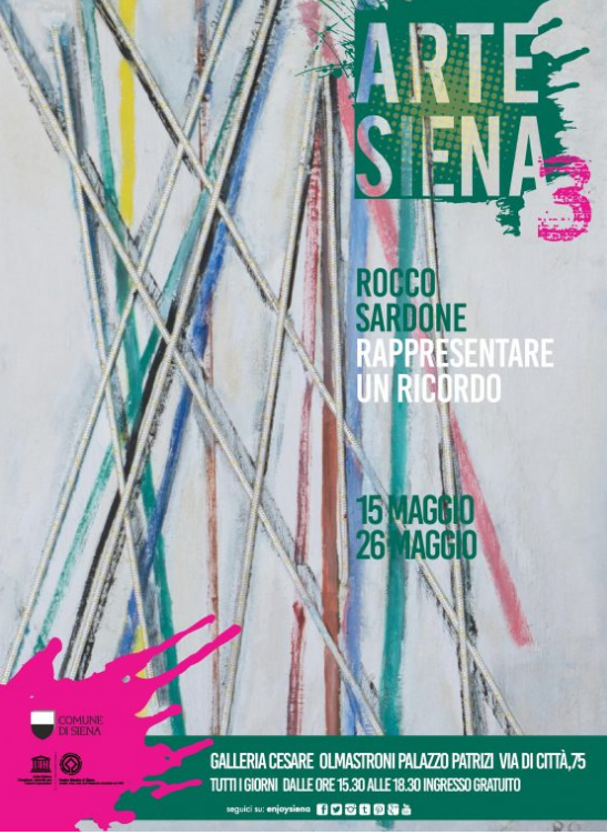 Siena: 15-26/05 Rocco Sardone, “Rappresentare un&nbsp;Ricordo”