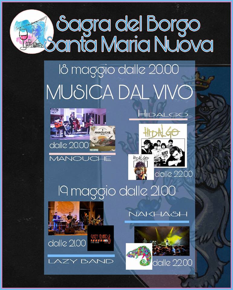 Asti, Borgo Santa Maria Nuova:  18-19/05 “Musica” alla “Sagra di Santa Mari a Nuova”