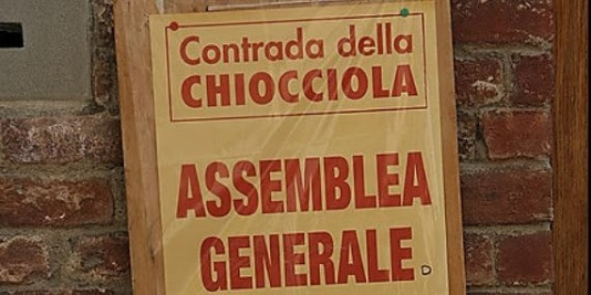 Siena, Contrada della Chiocciola: Oggi 18/12 ore 21.30 Assemblea Generale per elezione del Capitano