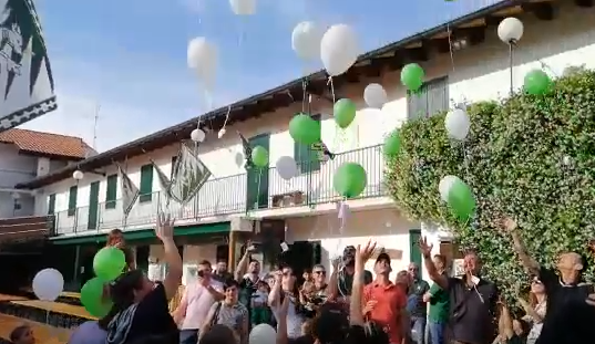 Palio di Legnano, Contrada San Domenico: I palloncini biancoverdi di San Domenico portano lontano un augurio di&nbsp;pace