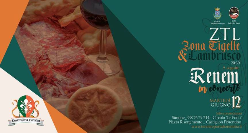 palio di Castiglion Fiorentino, Terziere Porta Fiorentina: 12/06 “ZTL: Zona Tigelle&Lambrusco “