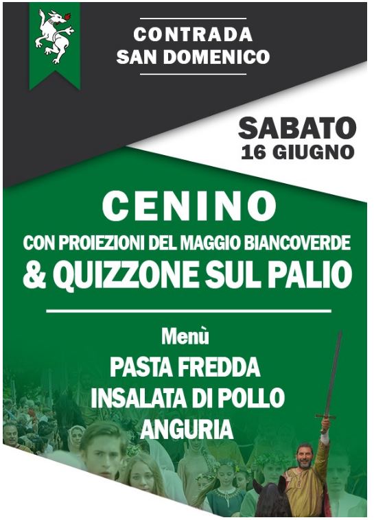 Palio di Legnano, Contrada San Domenico: 16/06 “Cenino con&nbsp;Quizzone”