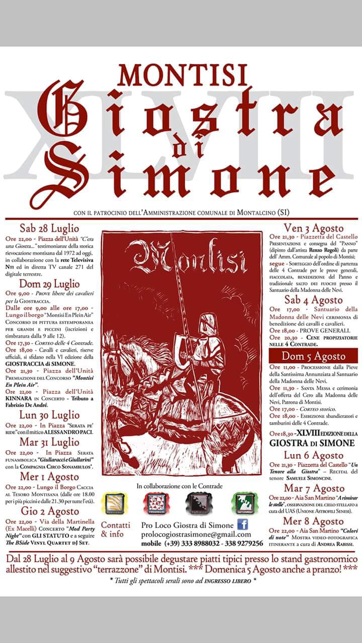 Provincia di Siena: A Montisi la XLVIII edizione della Giostra di Simone