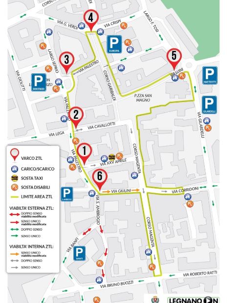 Legnano, Nuova Ztl: Con l’ampliamento ecco i nuovi&nbsp;posteggi