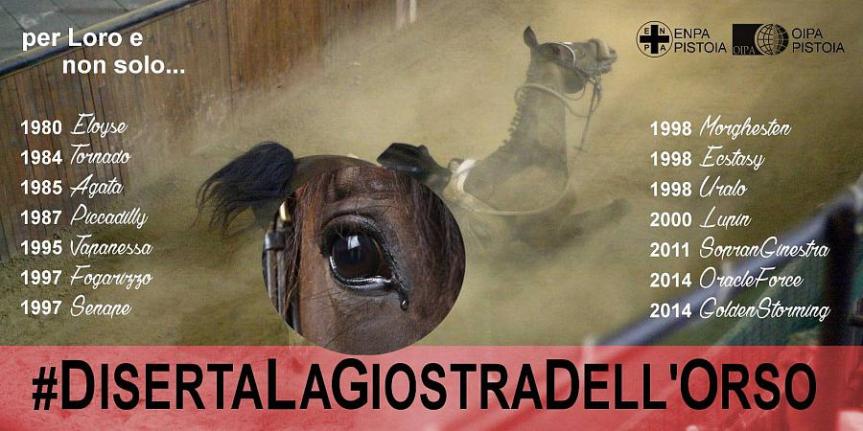 Pistoia: Diserta la Giostra dell’Orso, manifesti contro la&nbsp;corsa