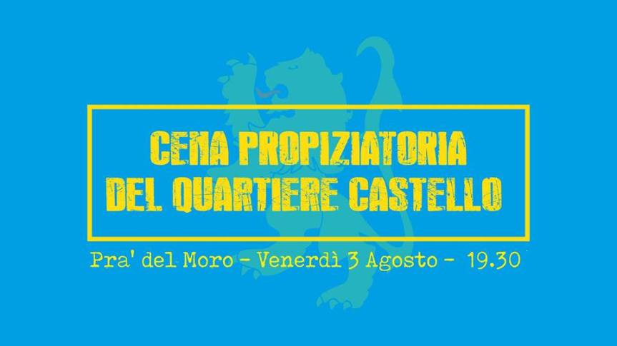 Palio di Feltre, Quartiere Castello: 03/08 Cena&nbsp;Propiziatoria