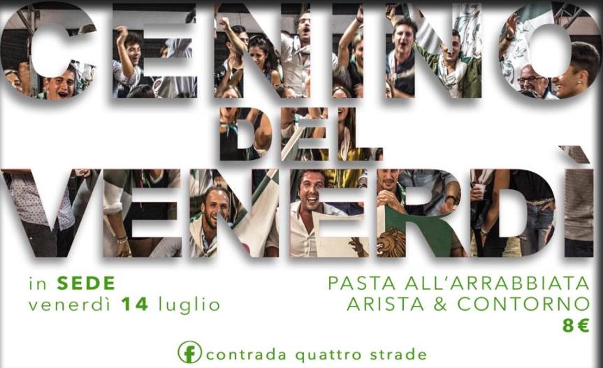 Palio di Bientina, Contrada Quattro Strade: 13/07 Cenino del&nbsp;Venerdì