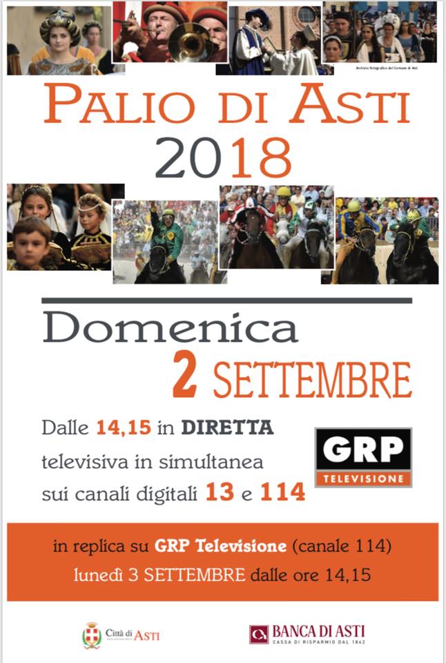 Palio di Asti: Dove vedere la Diretta  del Palio Domenica&nbsp;02/09