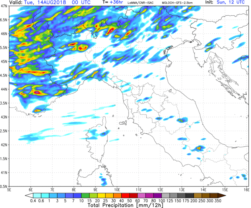 Palio di Siena: Focus peggioramento Lunedì 13 e martedì 14&nbsp;Agosto