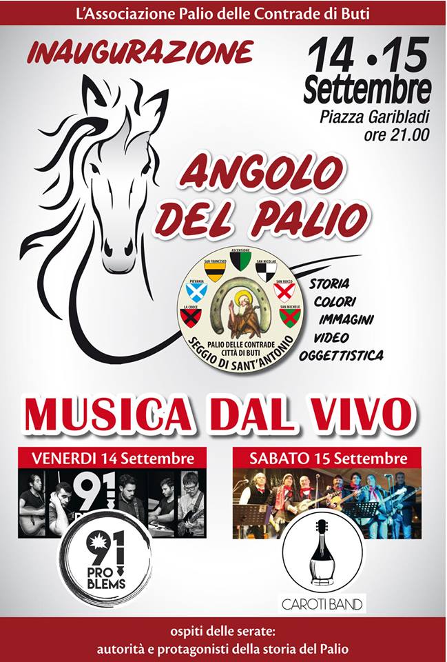 Palio di Buti: 14-15/09 Inaugurazione Angolo del&nbsp;Palio