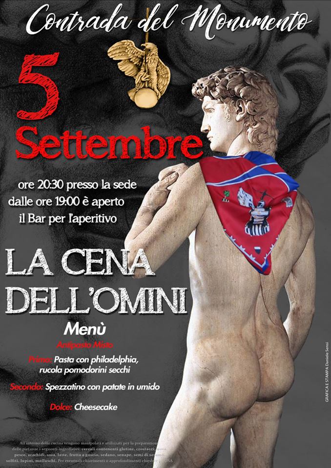 Palio di Castel del Piano, Contrada Monumento: 05/09 Cena dell’Omìni