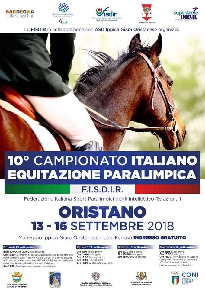 Oristano ( OR ): 10° Campionato Italiano Equitazione&nbsp;Paralimpica