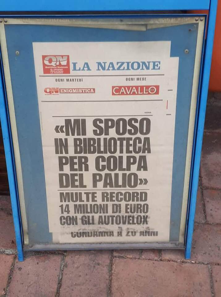 Palio di Siena, Palio Straodinario: “Mi sposo in biblioteca per colpa del&nbsp;Palio”