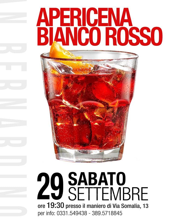 Palio di Legnano, Contrada San Bernardino: 29/09 Apericena&nbsp;Bianco-Rosso