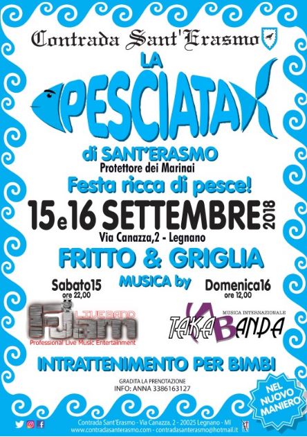 Palio di Legnano, Contrada Sant’Erasmo: 15-16/09 “La&nbsp;Pesciata”