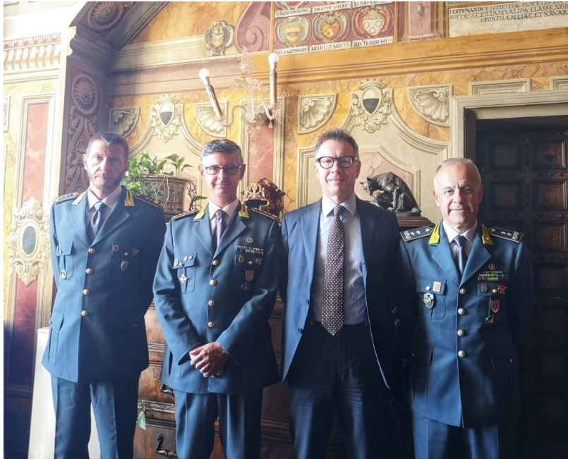 Siena: Il sindaco De Mossi incontra il nuovo comandante provinciale della Guardia di&nbsp;Finanza