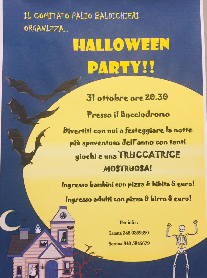 Palio di Asti, Comitato Palio Baldichieri d’Asti: 31/10 Halloween Party!&nbsp;🎃