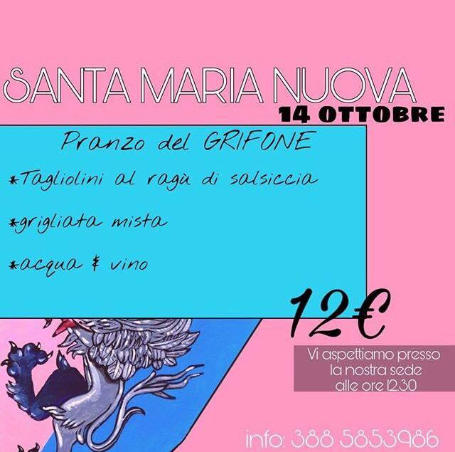 Palio di Asti, Borgo Santa Maria Nuova: 14/10 Pranzo del&nbsp;Grifone