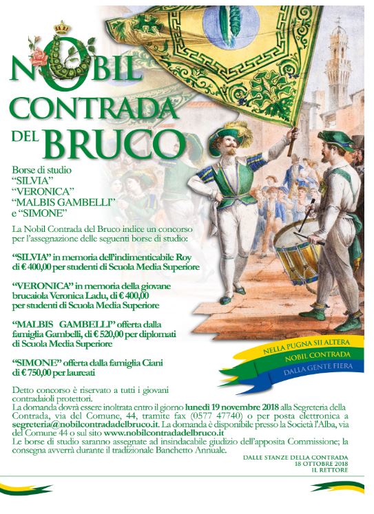 Siena, Contrada del Bruco: 25/11 Banchetto di Chiusura dell’Anno&nbsp;Contradaiolo