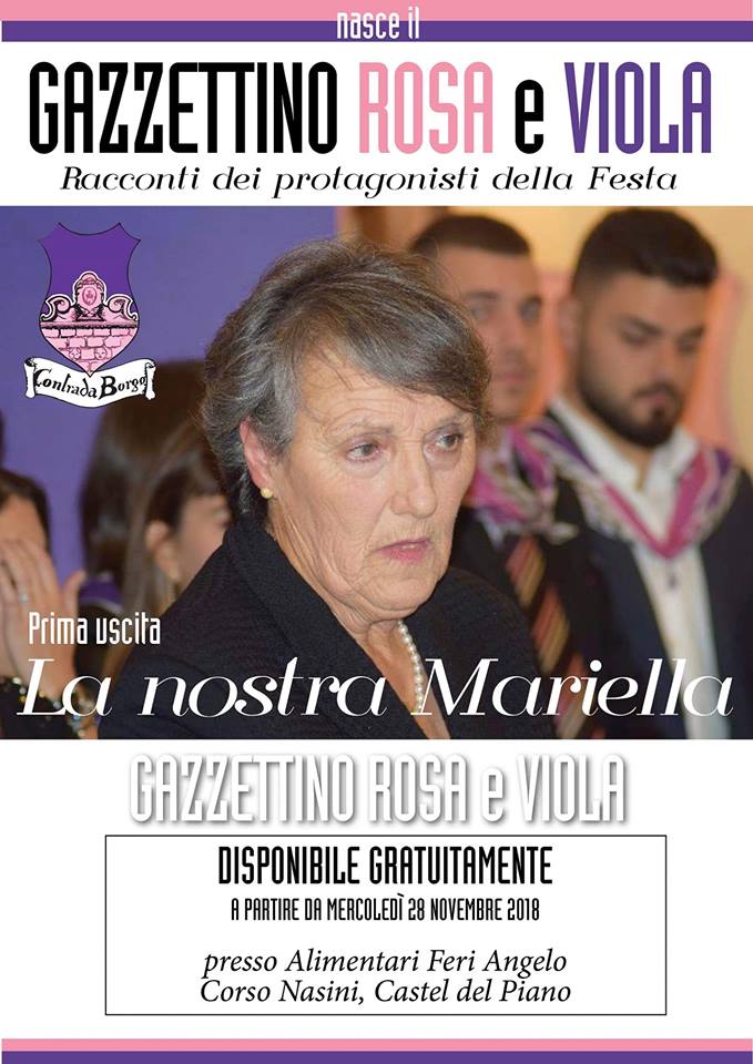 Palio di Castel del Piano, Contrada Borgo: Nasce il “Gazzettino Rosa e&nbsp;Viola”