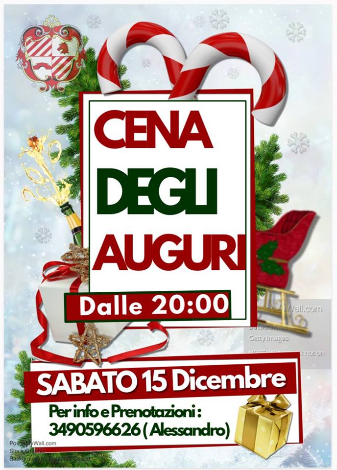 Palio di Fucecchio, Contrada Borgonovo: Oggi 15/12 Cena degli&nbsp;Auguri