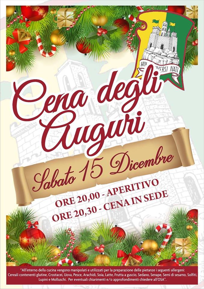 Palio di Castel del Piano, Contrada Poggio: Oggi 15/12 Cena degli&nbsp;Auguri