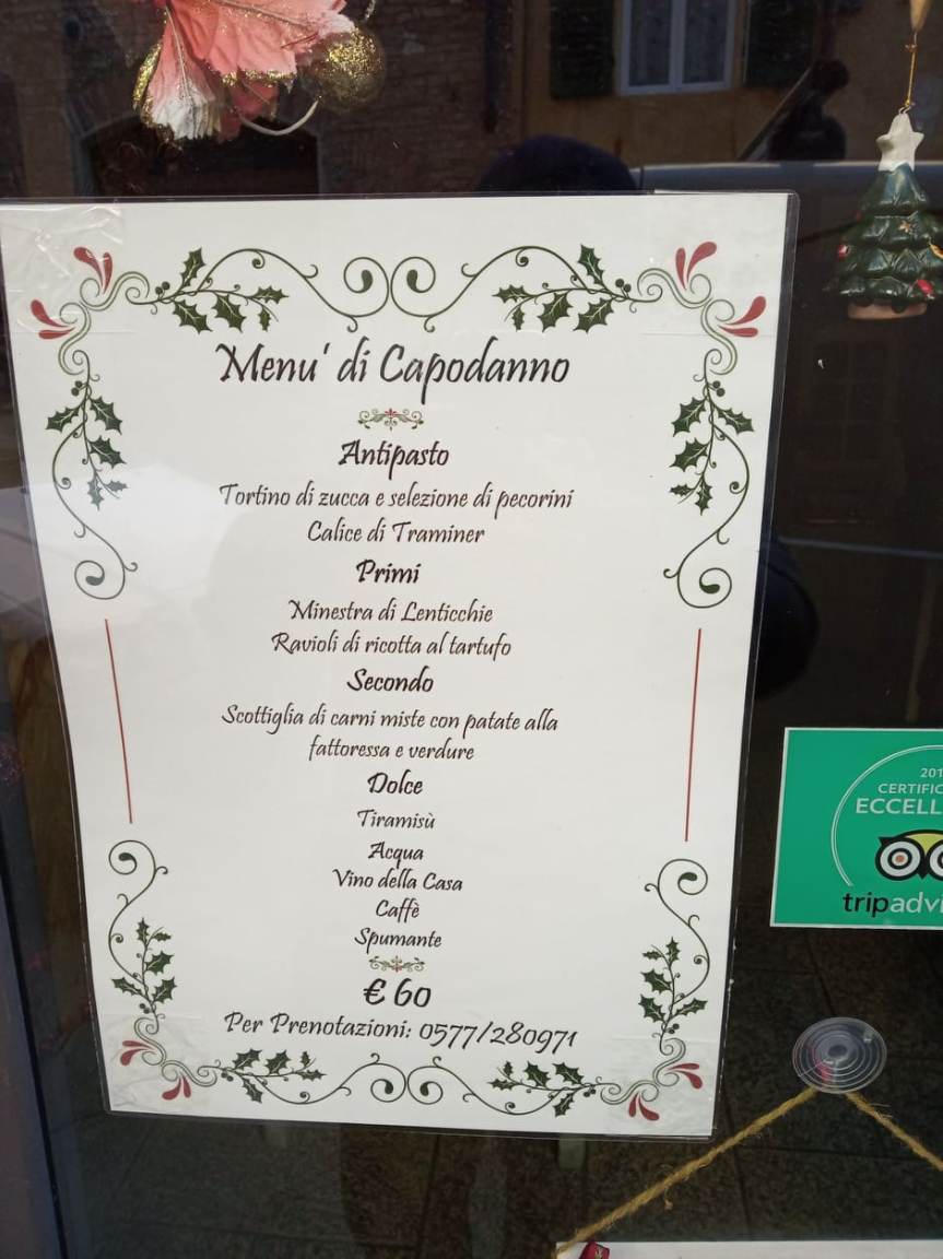 Siena, Sponsor, Fischi per Fiaschi: 31/12 Cenone di San&nbsp;Silvestro