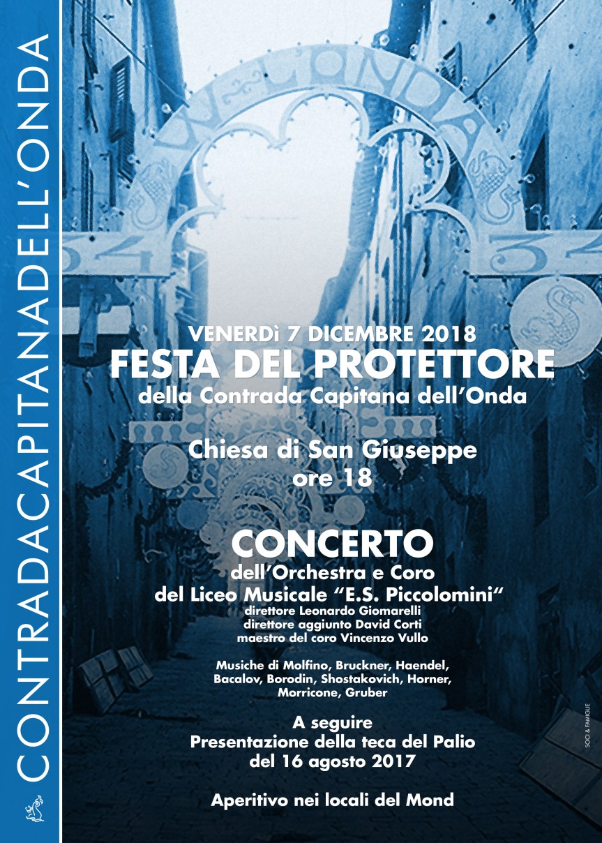 Siena, Contrada dell’Onda: 07/12 Festa del&nbsp;Protettore