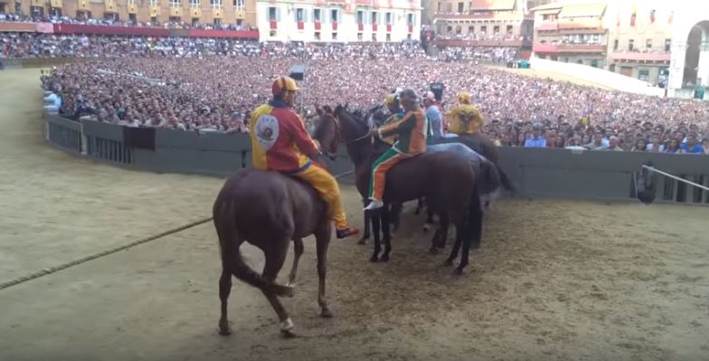 Palio di Siena: Palio Race in Siena 2014 from Finish Line