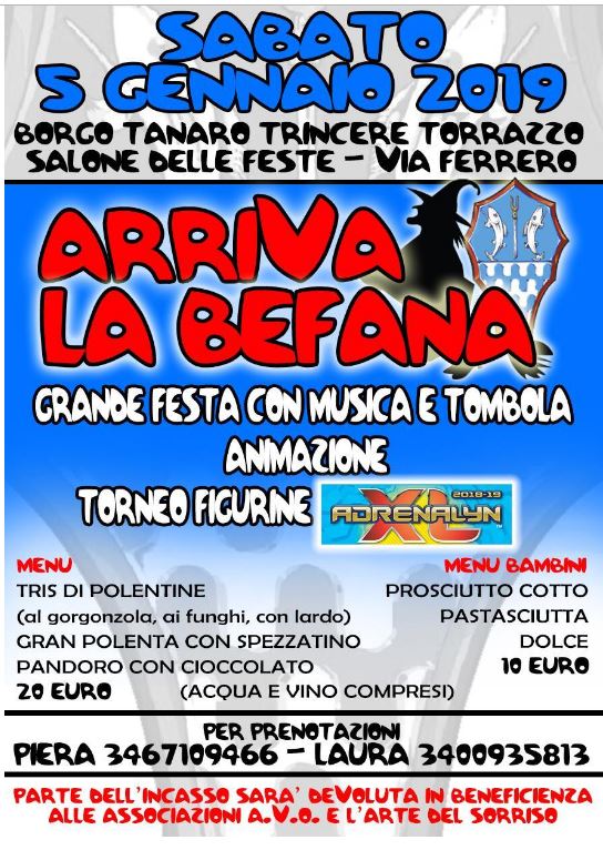 Palio di Asti, Borgo Tanaro-Trincere-Torrazzo: 05/01/2019 Arriva la Befana