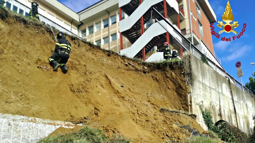 Siena: Cedimento muro perimetrale Scotte, cause in corso di&nbsp;accertamen