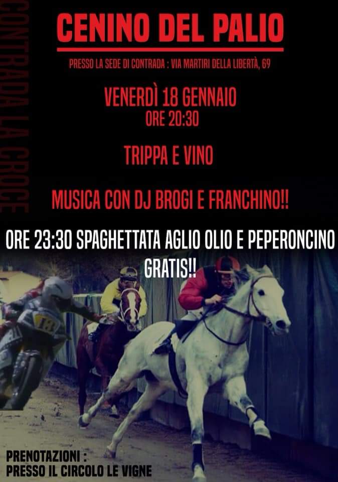 Palio di Buti, Contrada La Croce: 18/01 Cenino del&nbsp;Palio