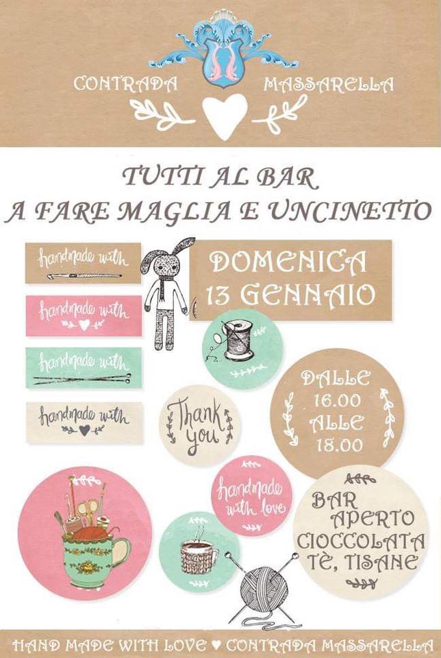 Palio di Fucecchio, Contrada Massarella: 13/01 “Tutti al bar a fare maglia e uncinetto”