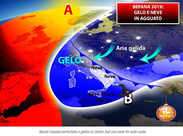 Italia, Meteo: BEFANA 2019 da BRIVIDI POLARI. Tantissimo GELO, ma è CONFERMATA anche la&nbsp;NEVE