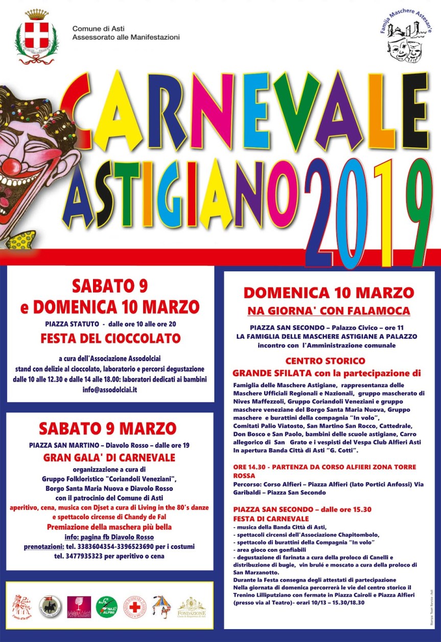 Palio di Asti, Carnevale Astigiano 2019 : Anche alcuni Comitati Palio tra i protagonisti della Grande&nbsp;Sfilata