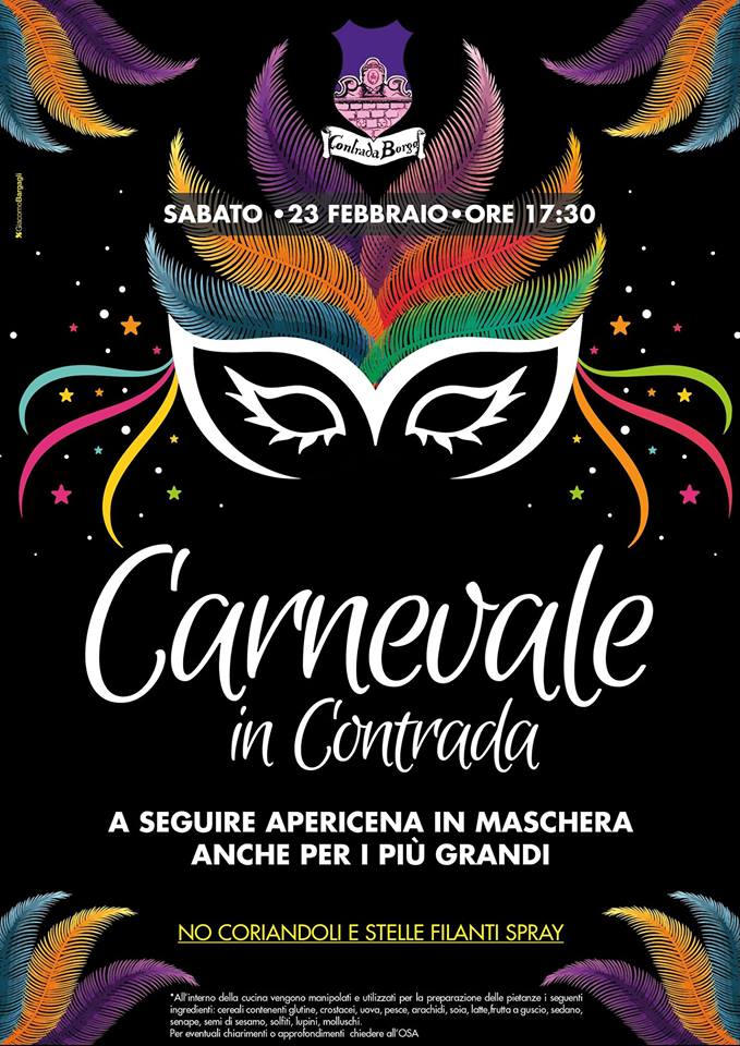 Palio di Castel del Piano, Contrada Borgo: 23/02 Carnevale in&nbsp;Contrada