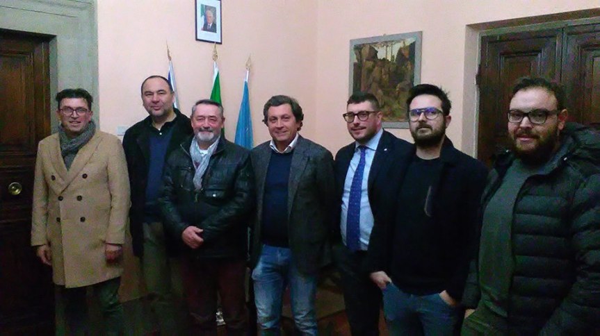 Palio di Castiglion Fiorentino: Incontro ufficiale tra il magistrato Alessandro Singali, i Presidenti e i capitani dei&nbsp;Rioni.
