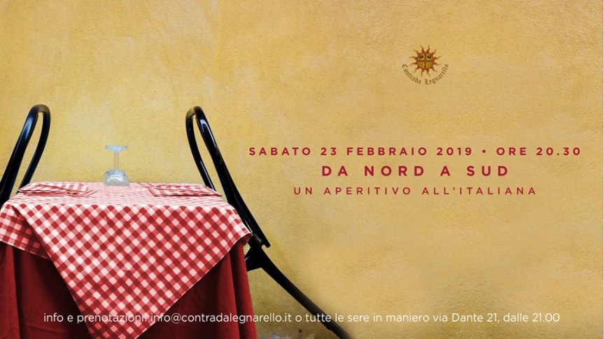 Palio di Legnano, Contrada Legnarello: 23/02 Apericena da Nord a Sud in&nbsp;Maniero