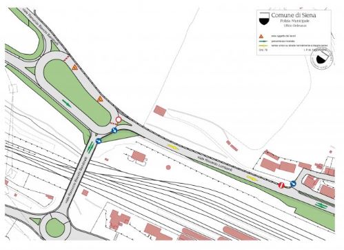 Siena: Modifiche alla viabilità nella zona della rotatoria tra le via Bianchi Bandinelli, Giovanni Paolo II e viale&nbsp;Lombardi