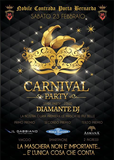 Palio di Fucecchio, Contrada Porta Bernarda: Oggi 23/02 “Carnival&nbsp;Party”