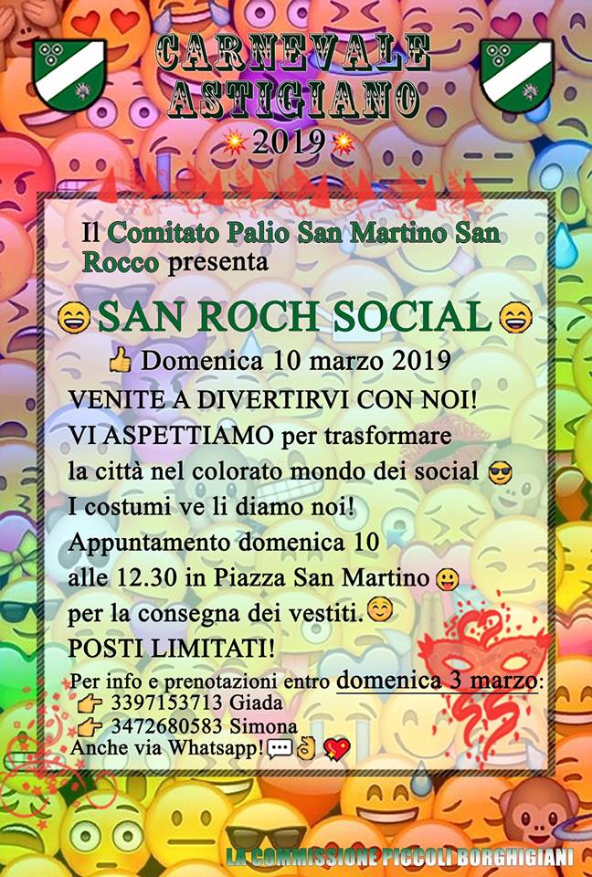 Palio di Asti, Rione San Martino – San Rocco: 10/03 “San Roch&nbsp;Social”