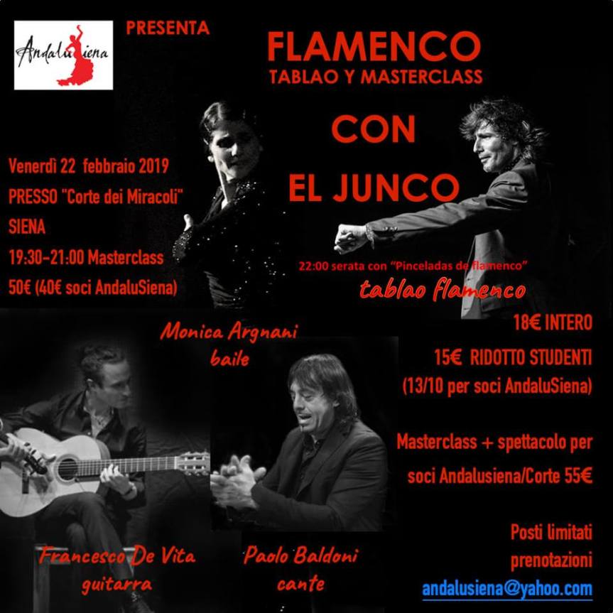 Siena, Corte dei Miracoli: 22/02 “El Junco a&nbsp;Siena”