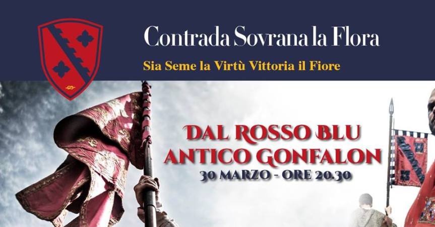 Palio di Legnano, Contrada La Flora: 30/03  30 Dal Rosso Blu antico&nbsp;Gonfalon