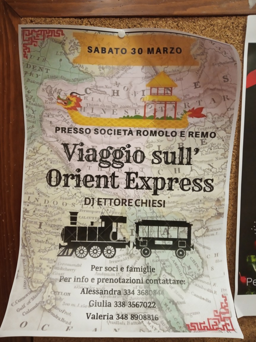 Siena, Contrada della Lupa: 30/03 Serata “Viaggio sull’Oriente Express”