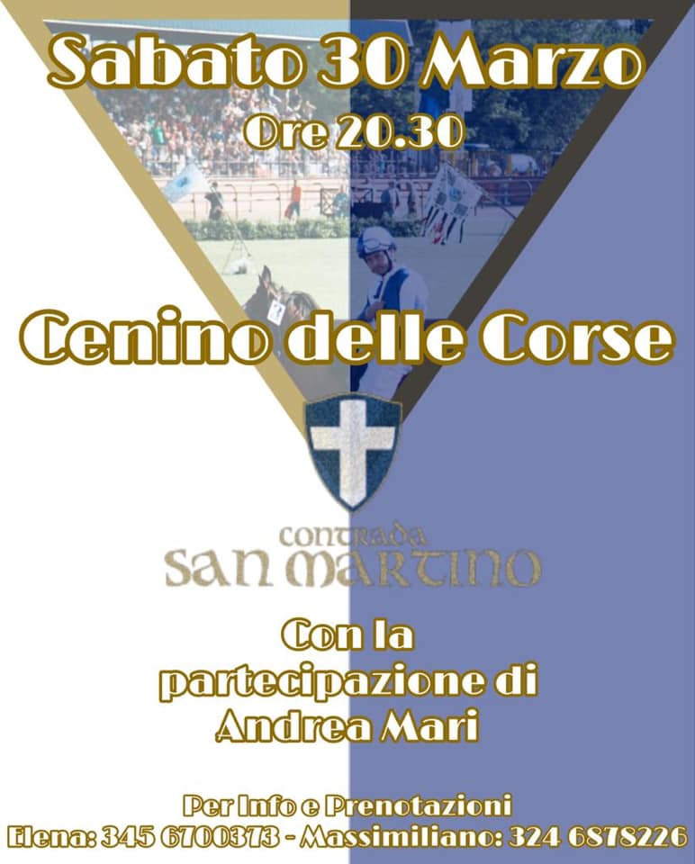 Palio di Legnano, Contrada San Martino: 30/03 “Cenino delle&nbsp;Corse”