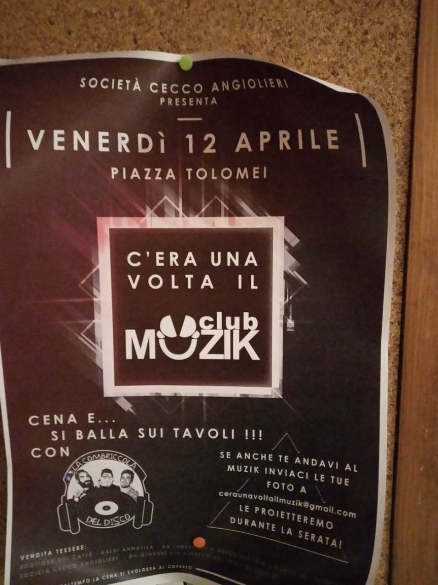 Siena, Contrada della Civetta: 12/04 Serata  “C’era una volta il&nbsp;Muzik”