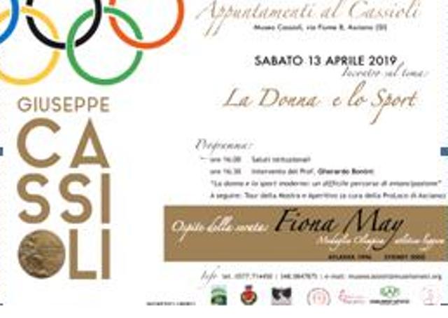 Provincia di Siena: ”La Donna e lo Sport”, incontro ad Asciano con Fiona&nbsp;May