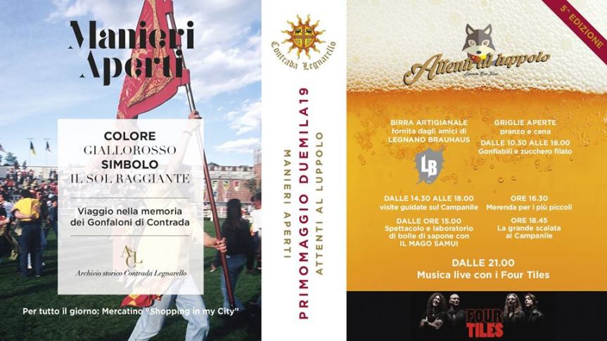 Palio di Legnano, Contrada Legnarello: 01/05 Manieri Aperti e Attenti al&nbsp;Luppolo